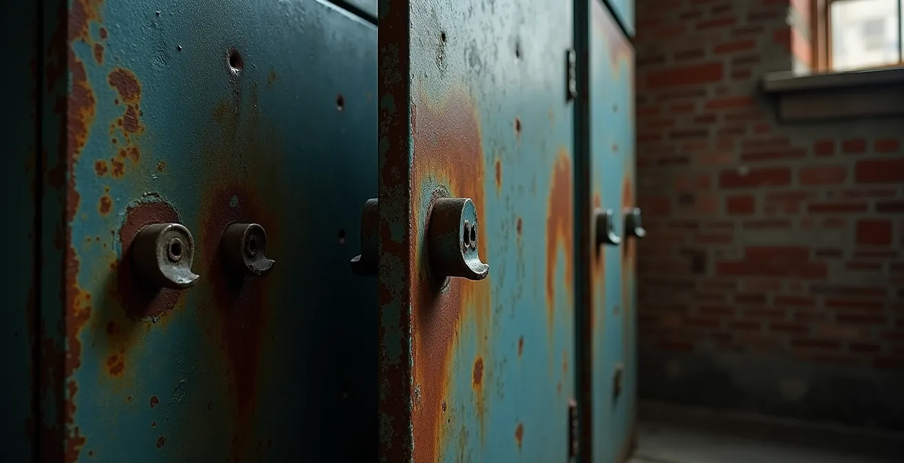 Gros plan montrant les caractéristiques distinctives d'un panneau Stab-Lok pour identification