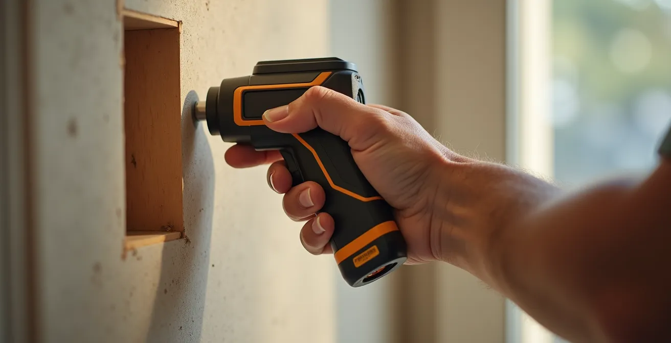 Construction d'une niche encastrée entre montants de mur avec éclairage LED